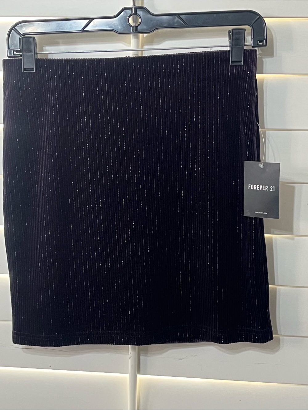 Forever 21 eggplant purple Mini Skirt with Metallic Thread